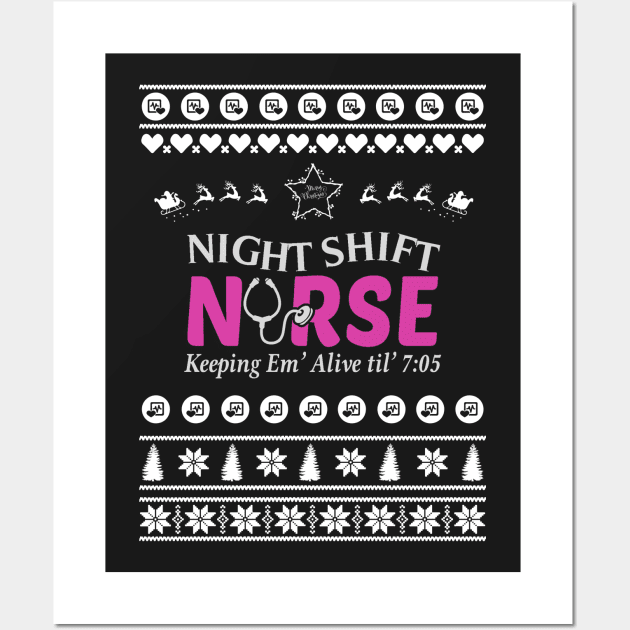 Merry Christmas Nurse Wall Art by bryanwilly